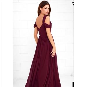 Lulu’s Make Me Move Burgundy Maxi